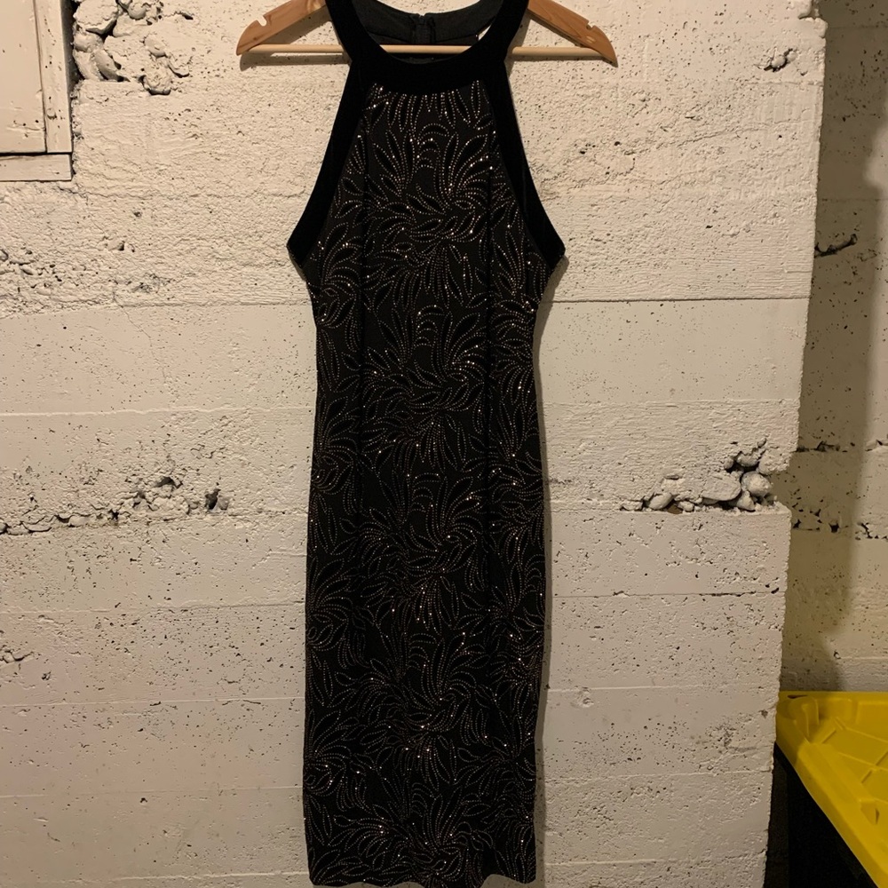 90s Black and Gold Dress